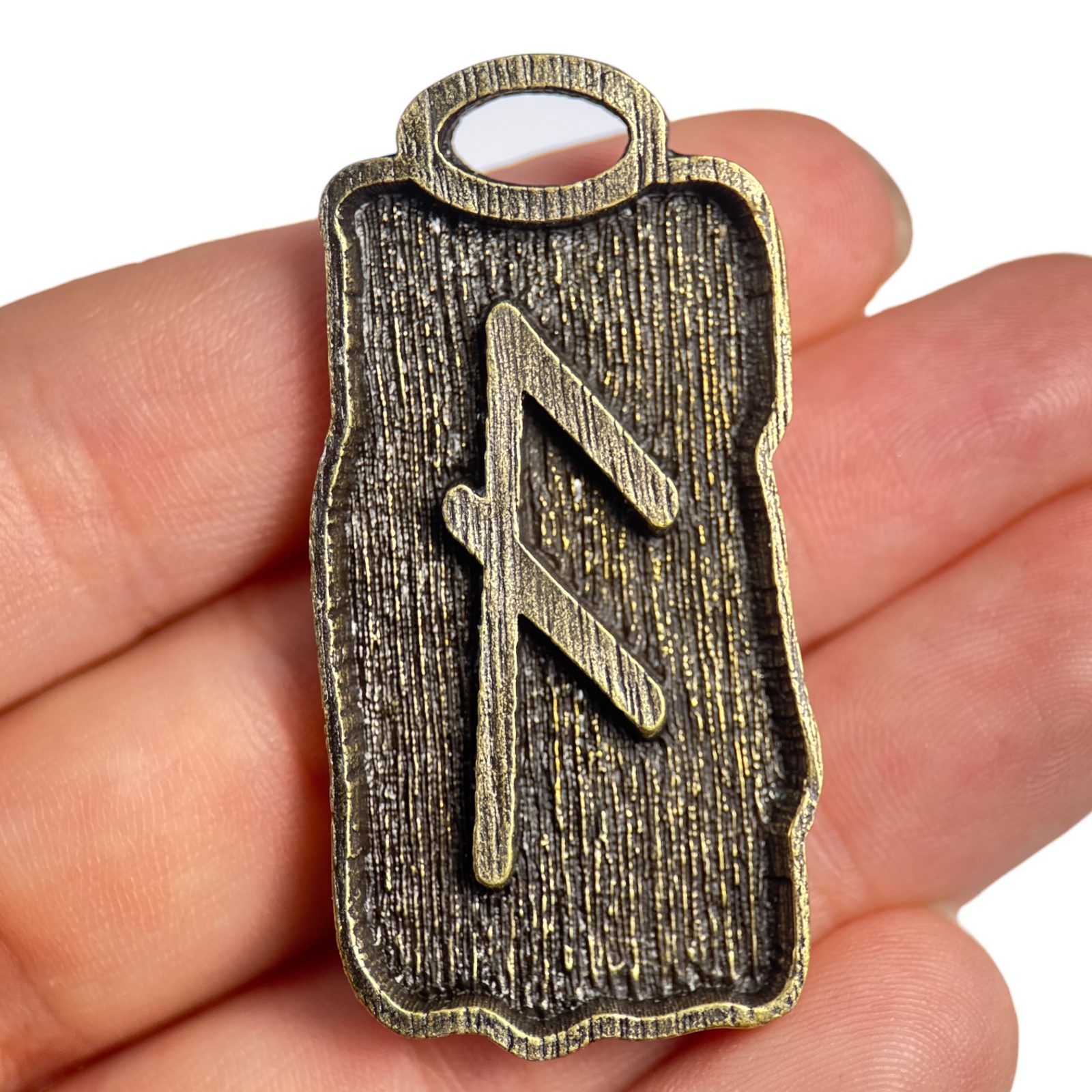 ANSUZ - Rune Pendant, zinc, ant. brass Wulflund