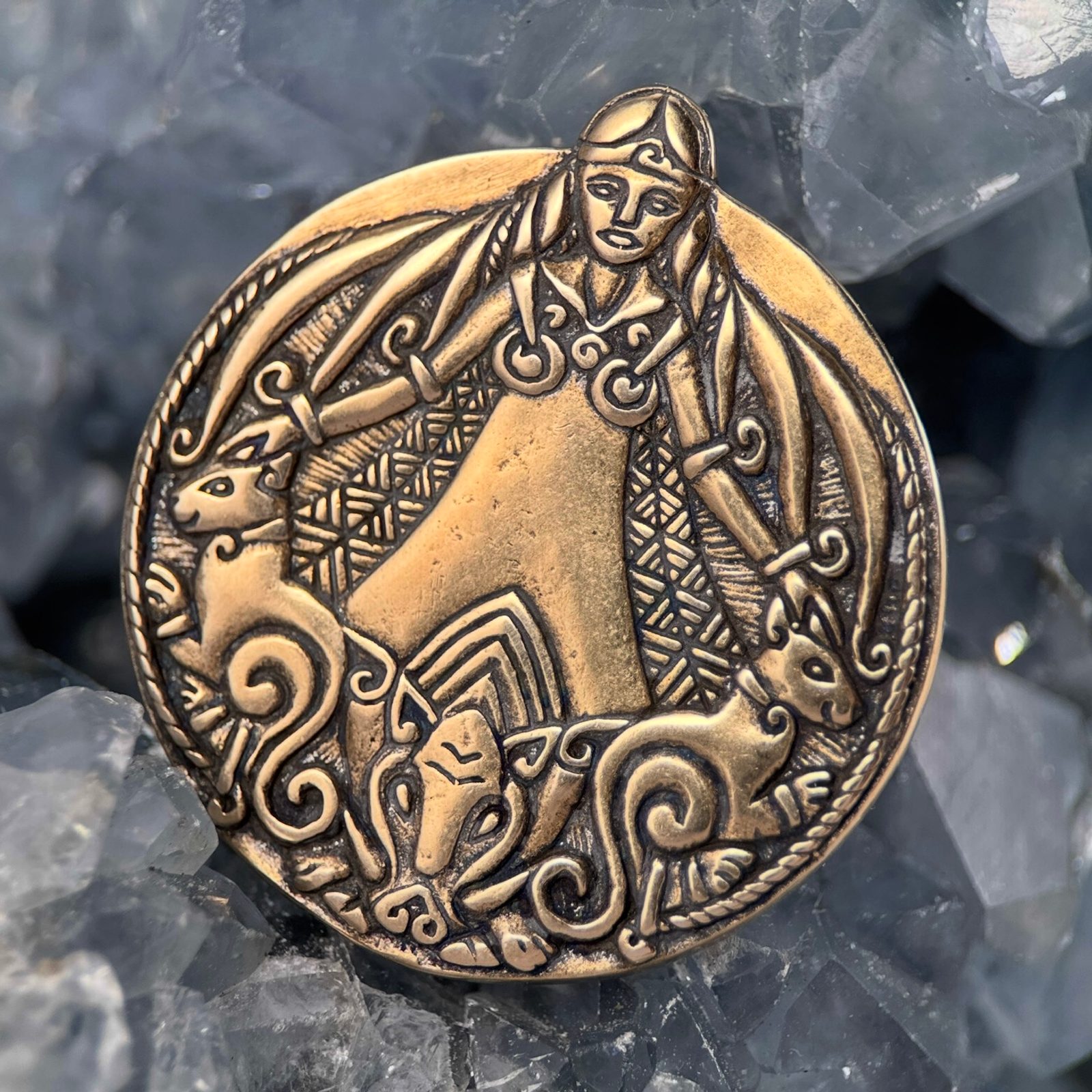 FREYA Viking Pendant bronze Drakkaria Bronze jewellery