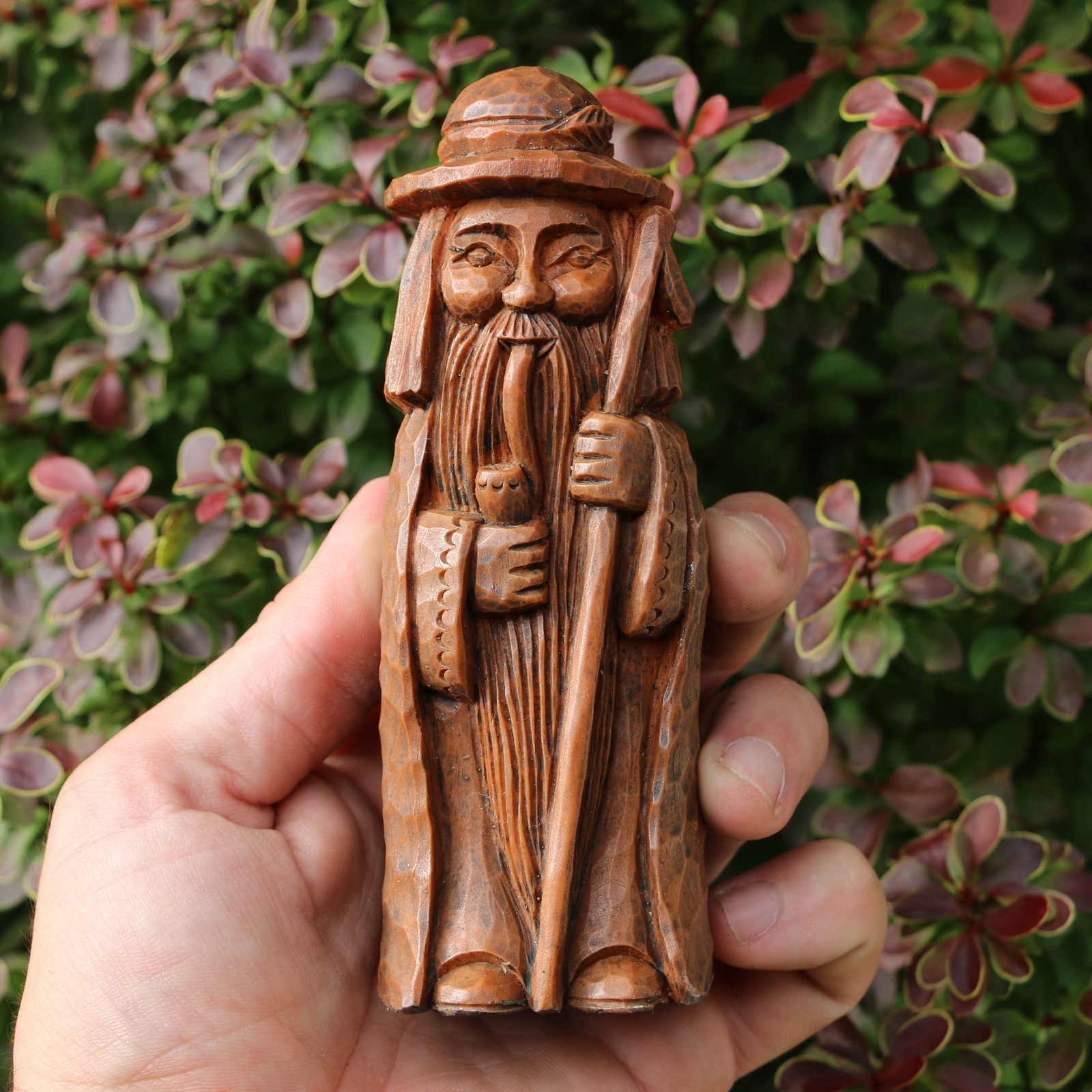 KRAKONOŠ, statuette of the ruler of the mountains, brown Wulflund