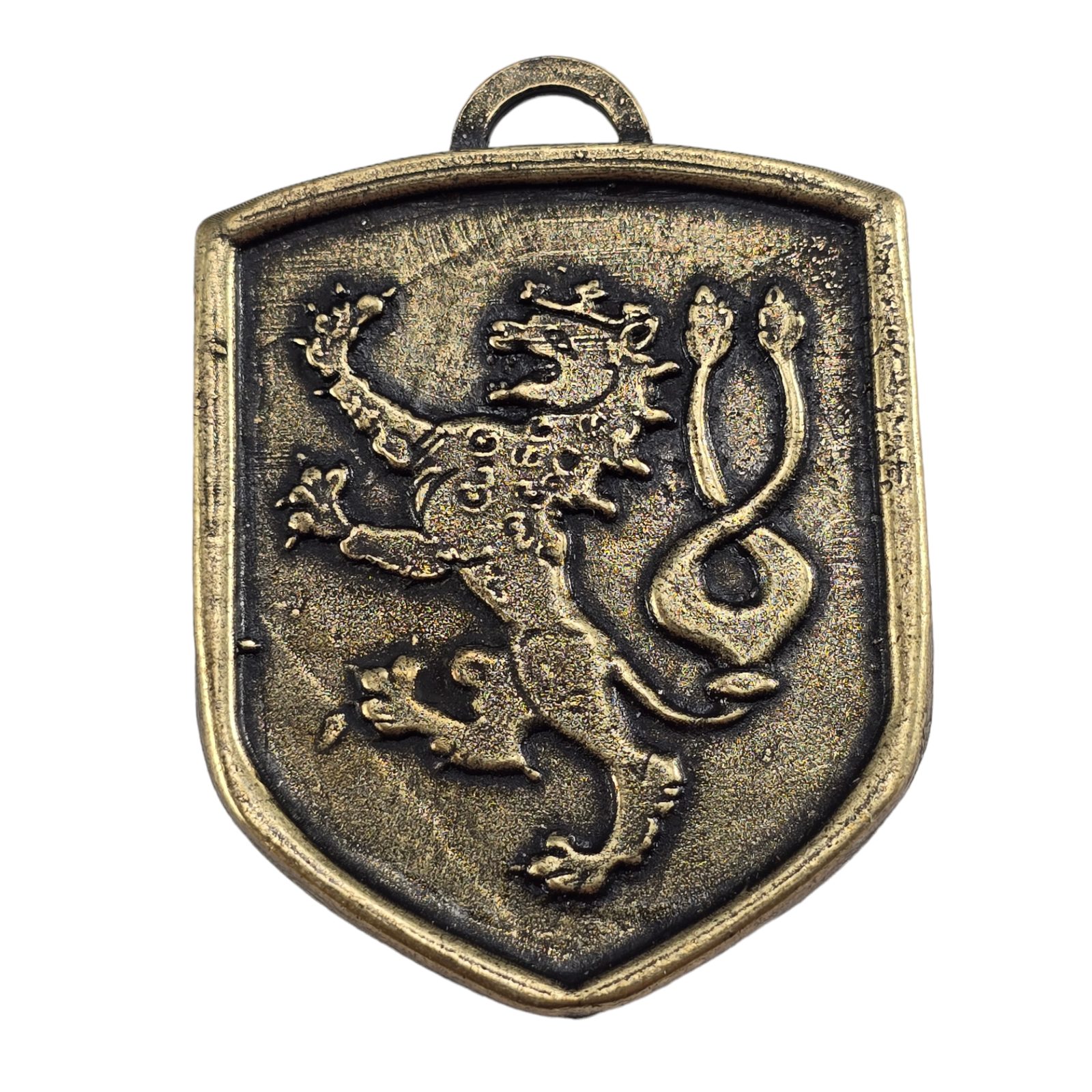 Ciondolo Scudo Con Leone Rampante In Argento Sterling 925 - Charm Shields Lions - Gioiello Uomo/Donna - 4