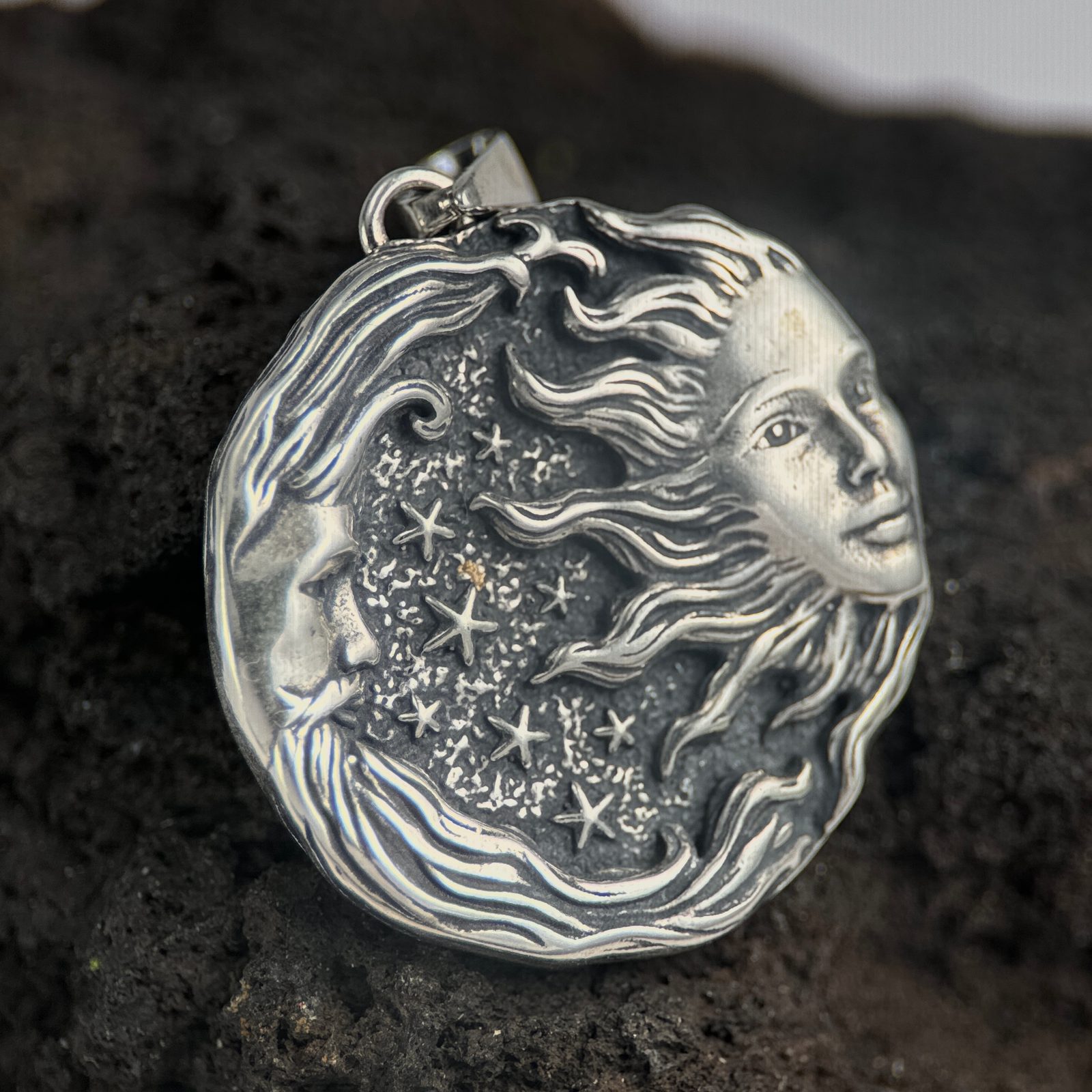 SUN and MOON, pendant, silver 925/1000 Wulflund