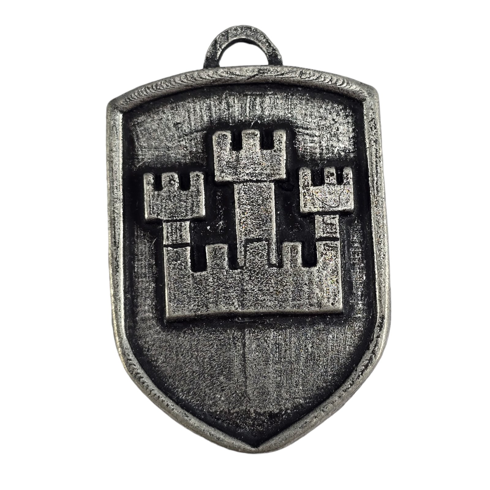 PRAGUE, medieval coat of arms in shield, 14th century, zinc