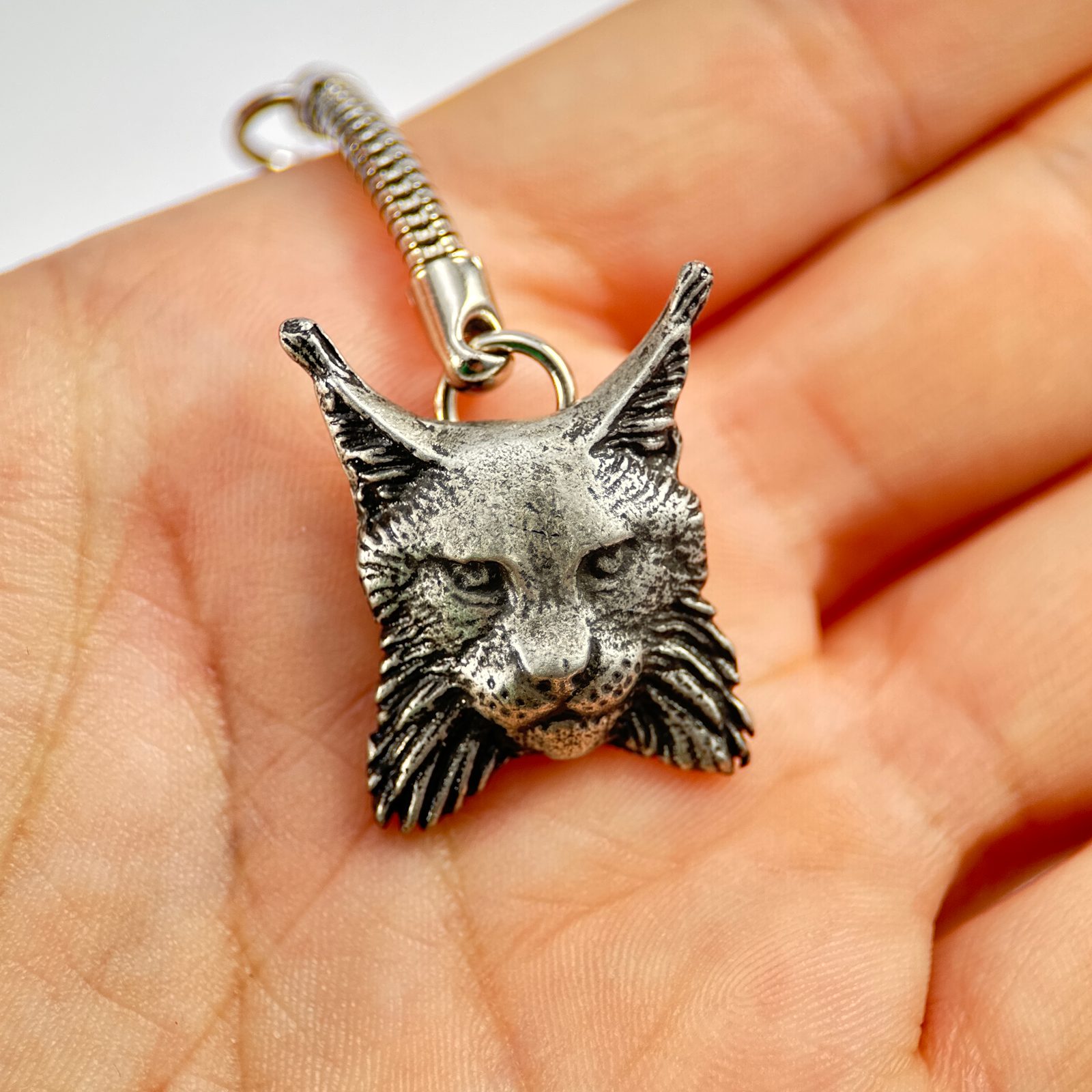 Lynx islander- Lynx, key chain zinc anti-silver Wulflund