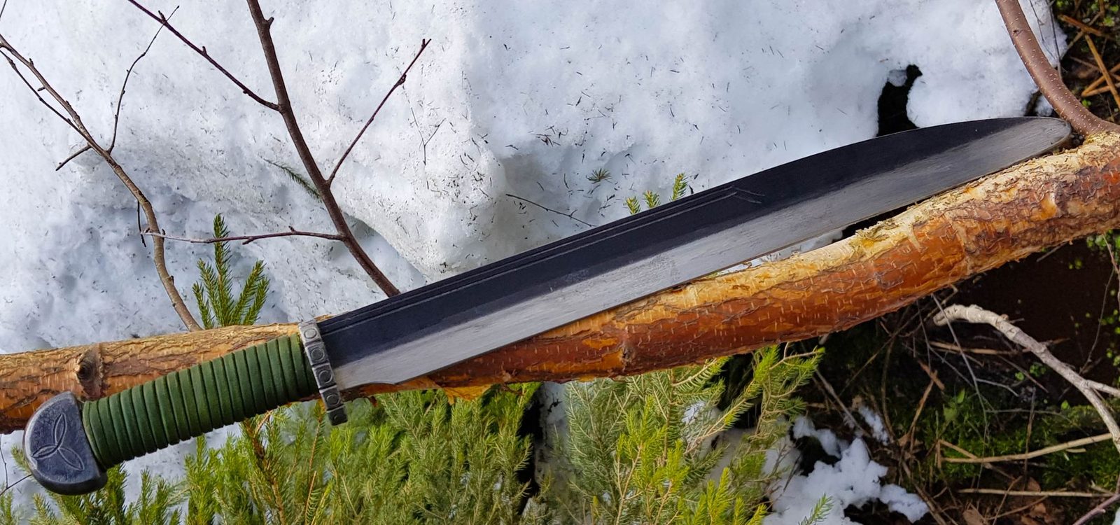 VIKING SEAX - Triquetra, green Wulflund