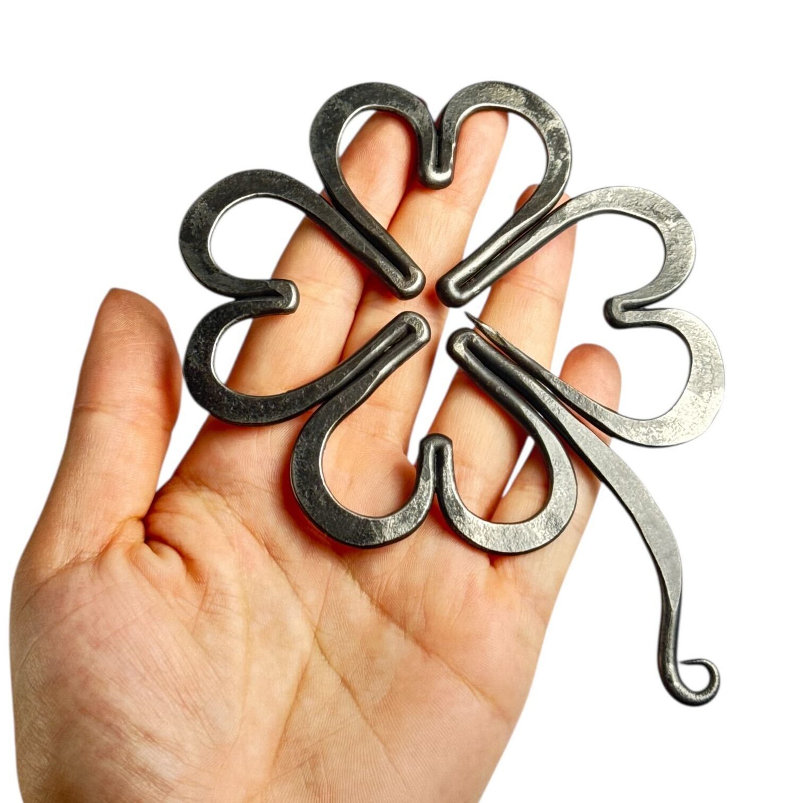 Four-leaf clover for luck, forged - large Wulflund