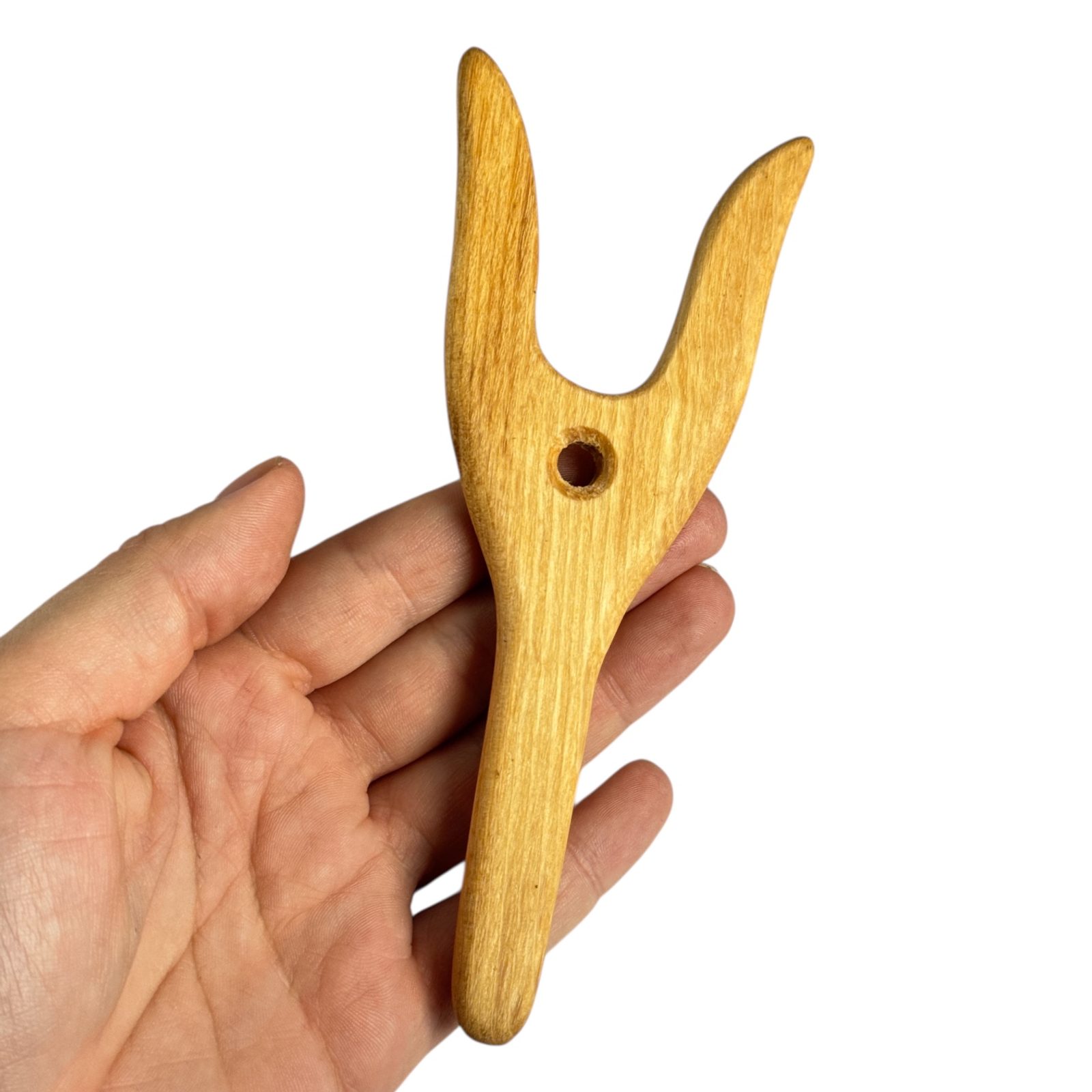Handmade Lucet Fork - Acacia Wood & Resin Braiding Tool For Cord Making Crafts