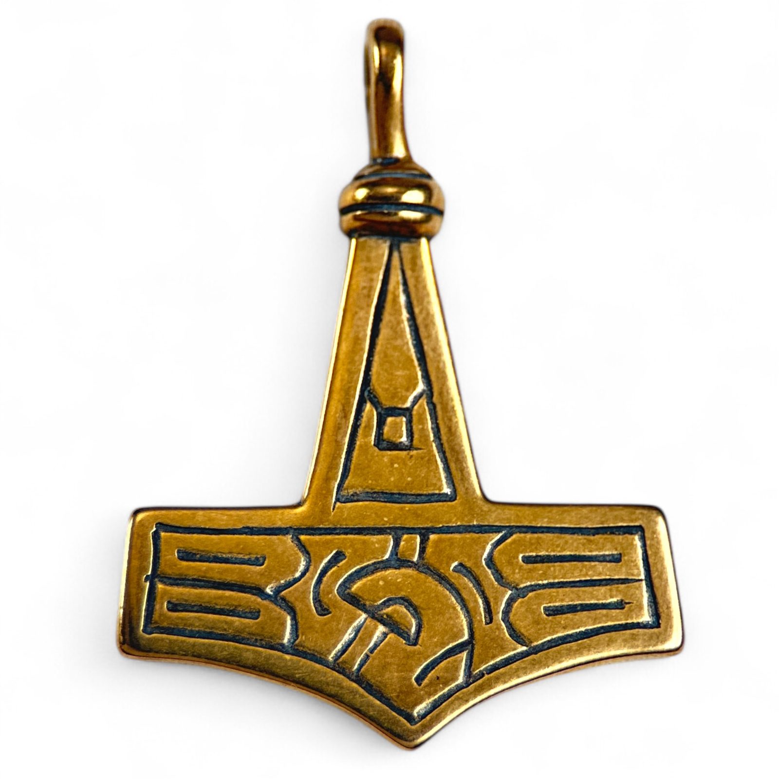 GOTLAND, Thor's Hammer, bronze amulet Wulflund