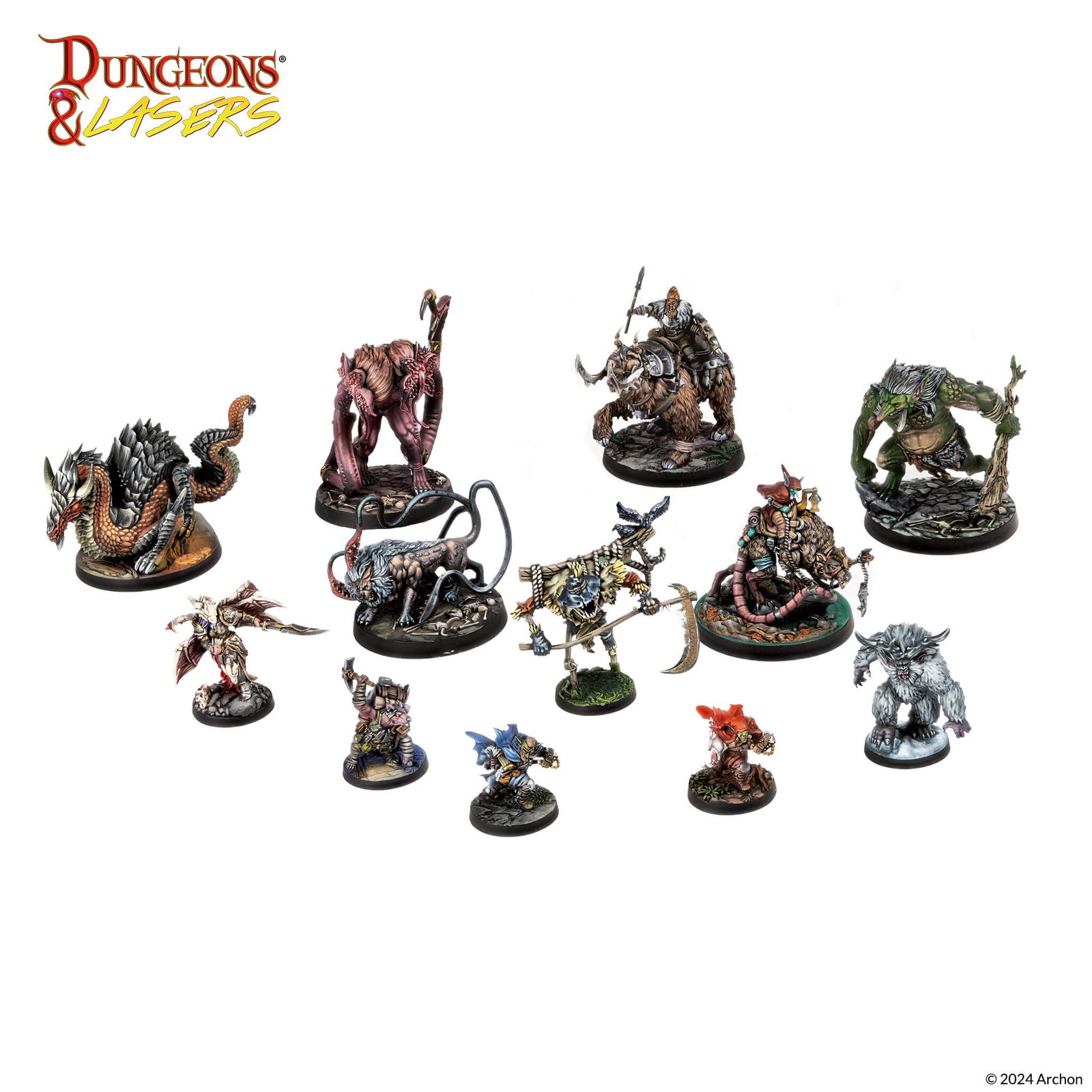 Miniature Volard Demon - World Of Deuslair / Dungeons & Lasers, échelle 28mm, Pour Peinture
