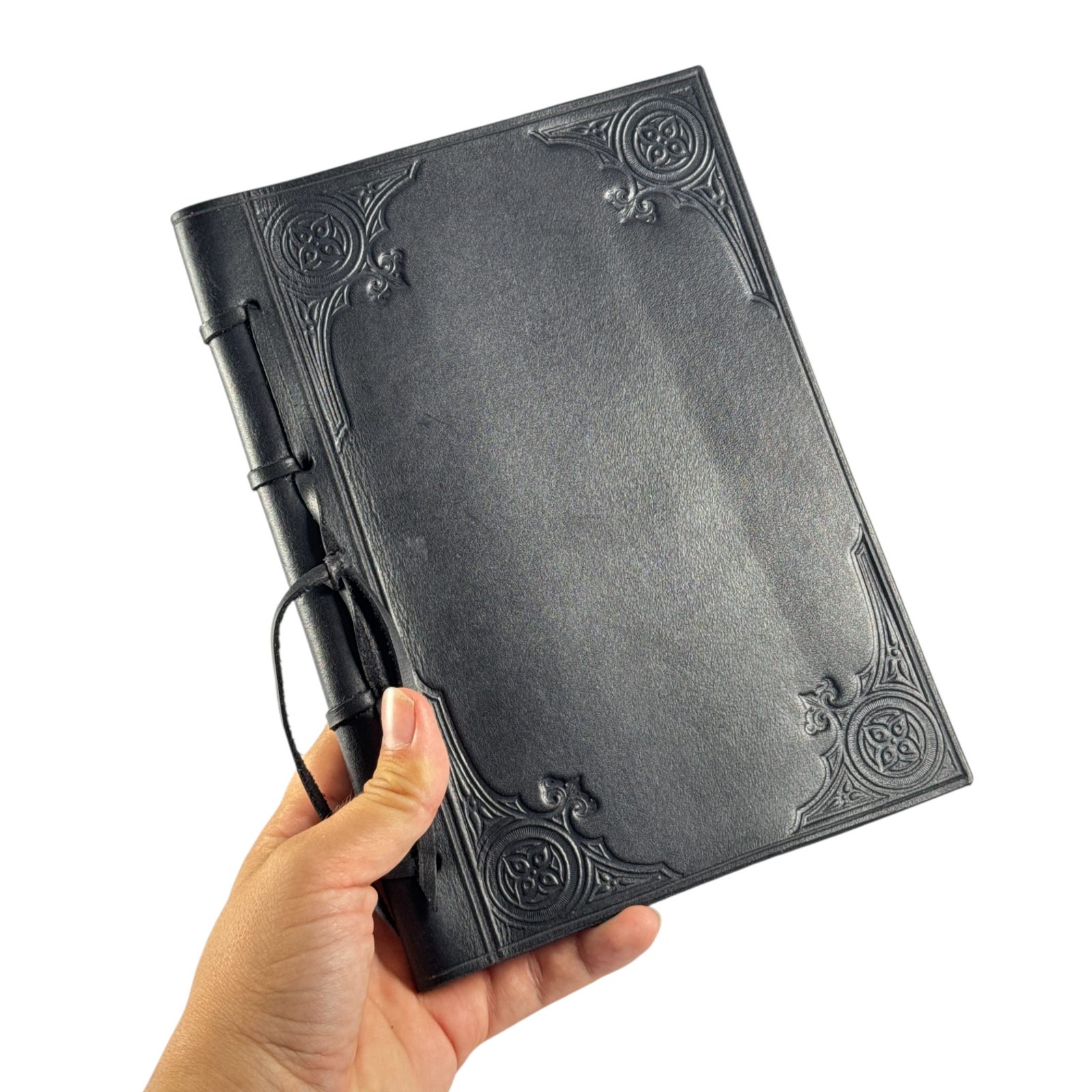 GOTHIC, leather notebook, lined, black Wulflund