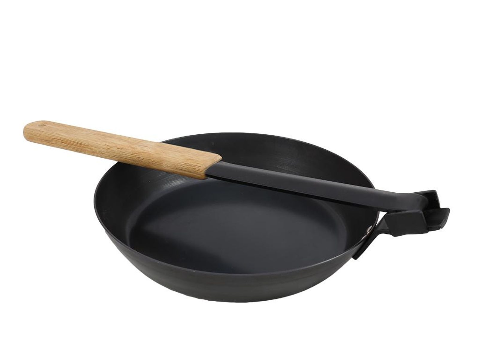 Campfire Pan, Black Carbon Steel MUURIKKA Finland Wulflund