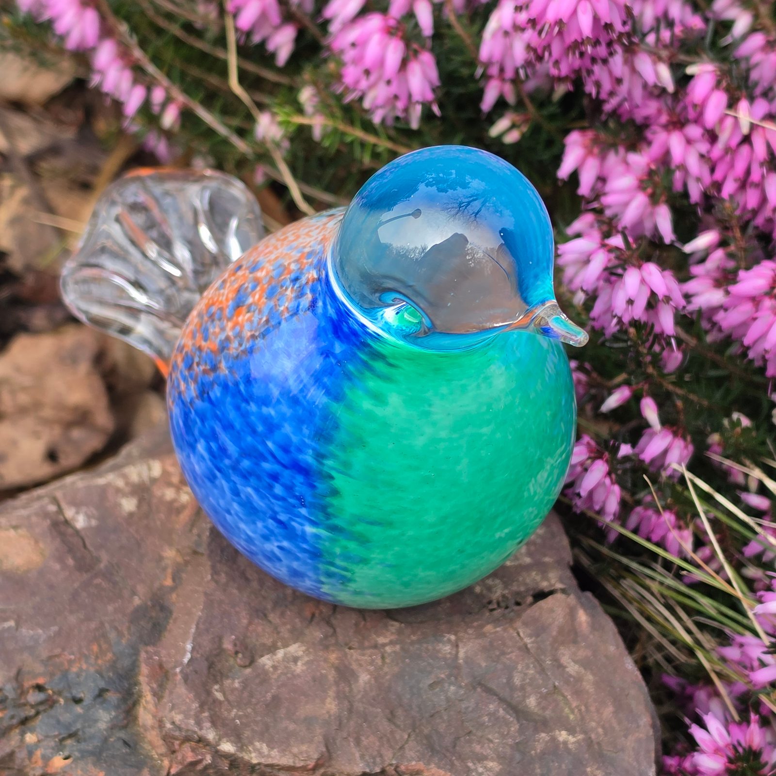 Glass bird, Czech glass Wulflund
