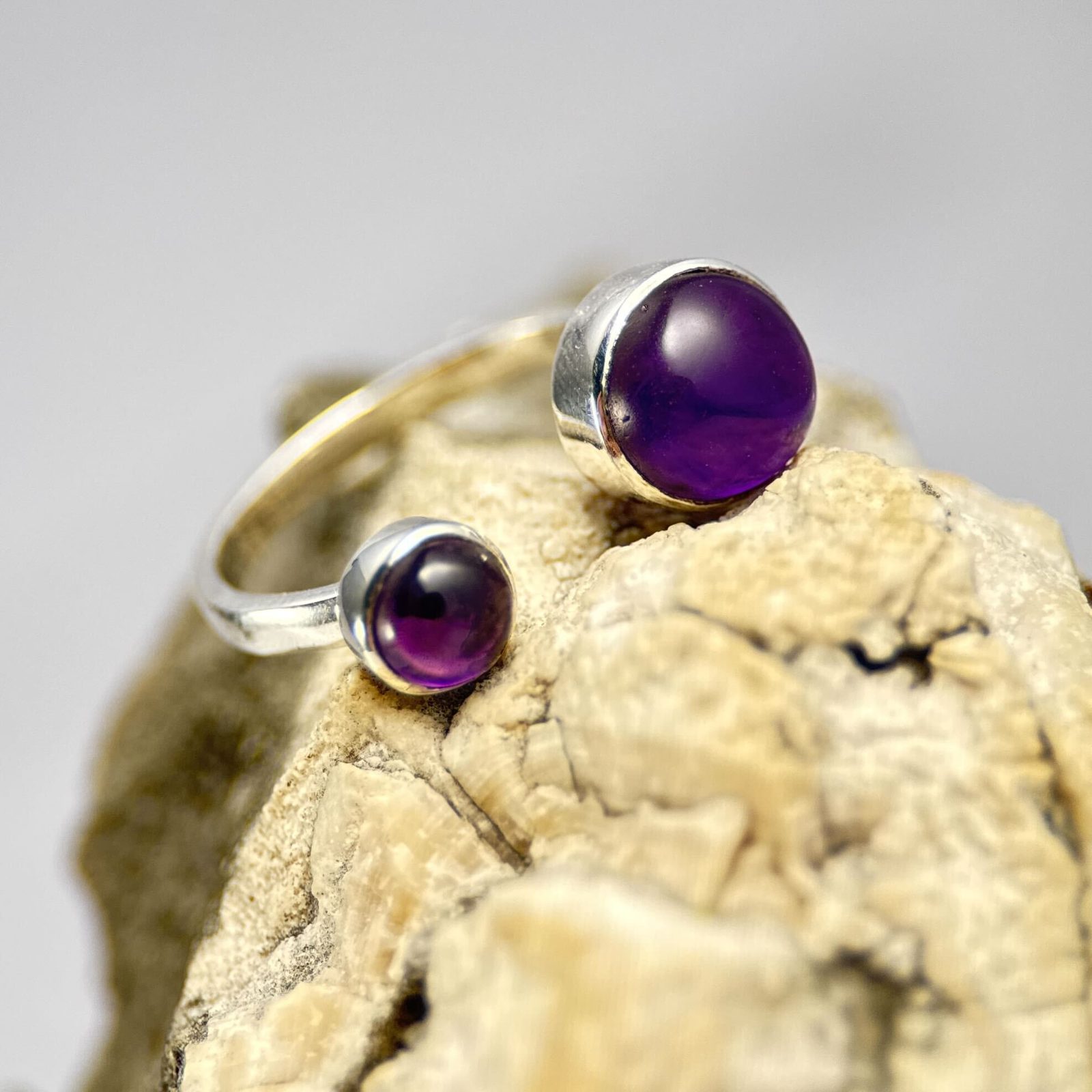 Bague En Argent 925 Et Améthyste - Taille 54 - Réf. 1000411.63 - S&G - Neuf Sans Emballage