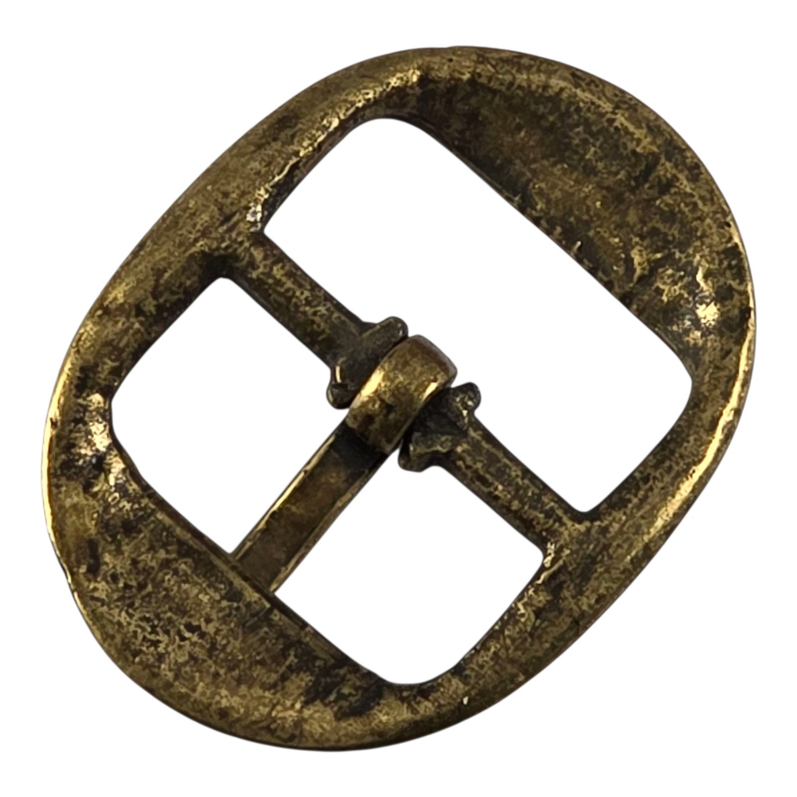 Boucle De Ceinture Gothique Celtique - Laiton Vieilli - Diamètre 7cm - Style Moyen Âge - Neuf