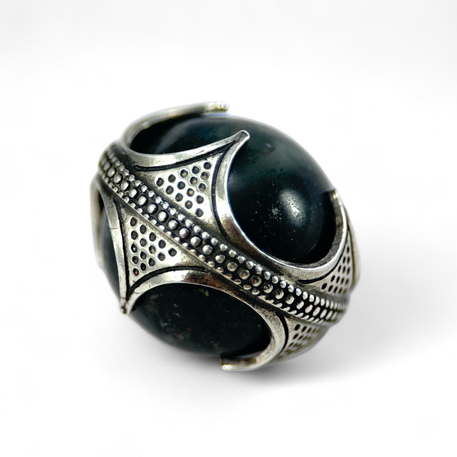 Pendentif Pierre Marbrée & Argent 925 - Artisanal, Fait Main En France - Neuf Sans Emballage