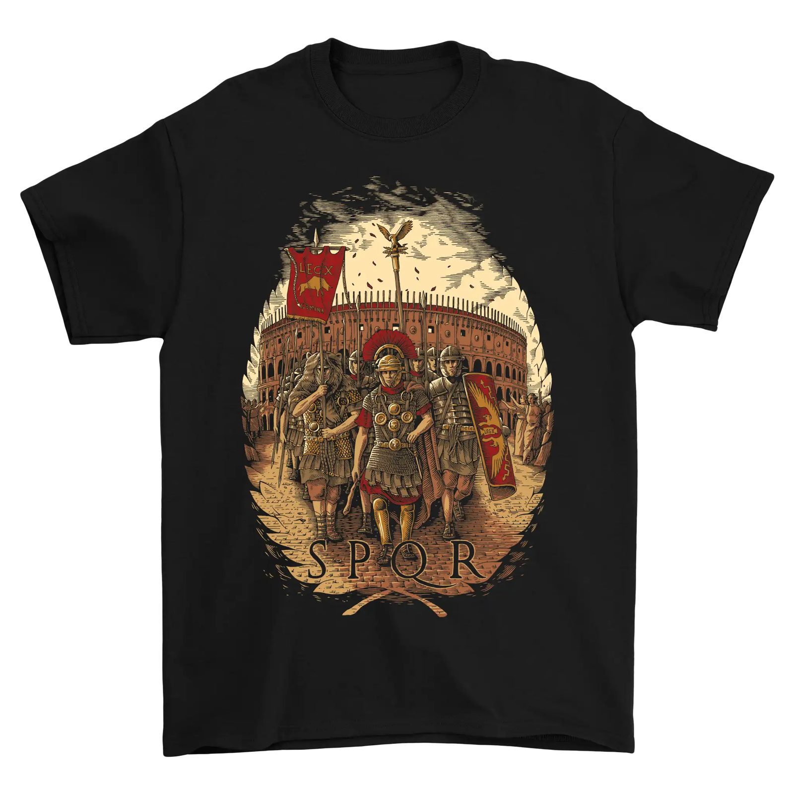 T-shirt Homme Legion Romaine - Motif Rock Et Franges - Taille XL En Coton - Occasion Très Bon état