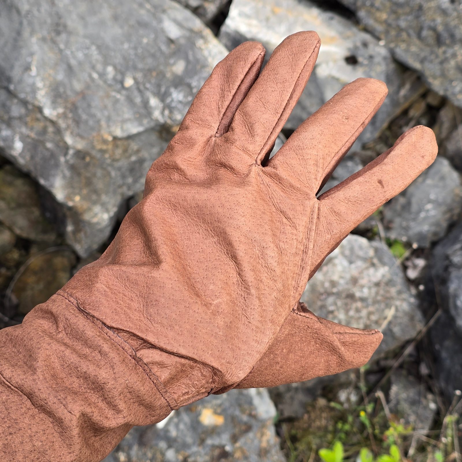 HISTORIC LEATHER SWORDSMEN GLOVES, brown Wulflund
