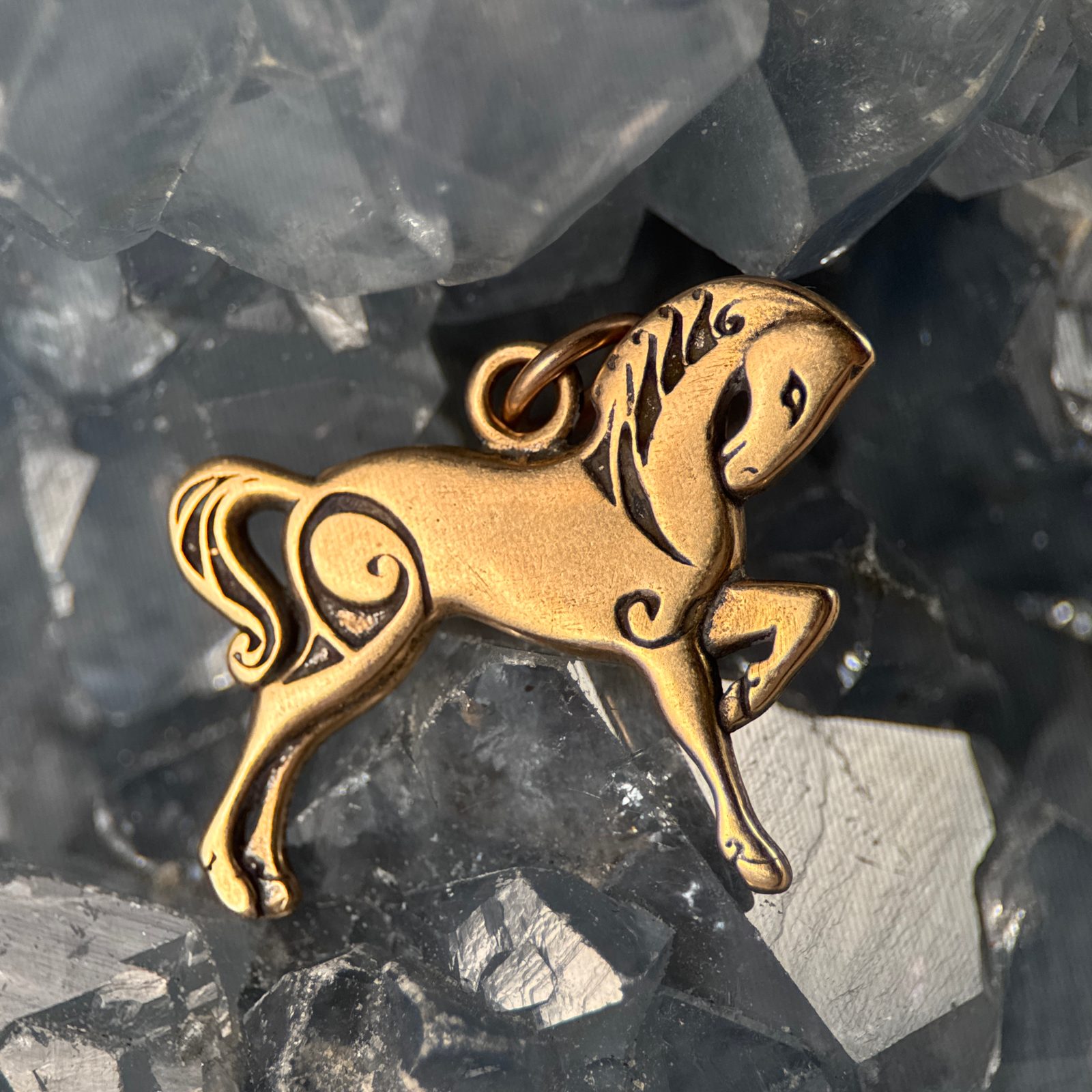 CELTIC HORSE, bronze pendant Wulflund