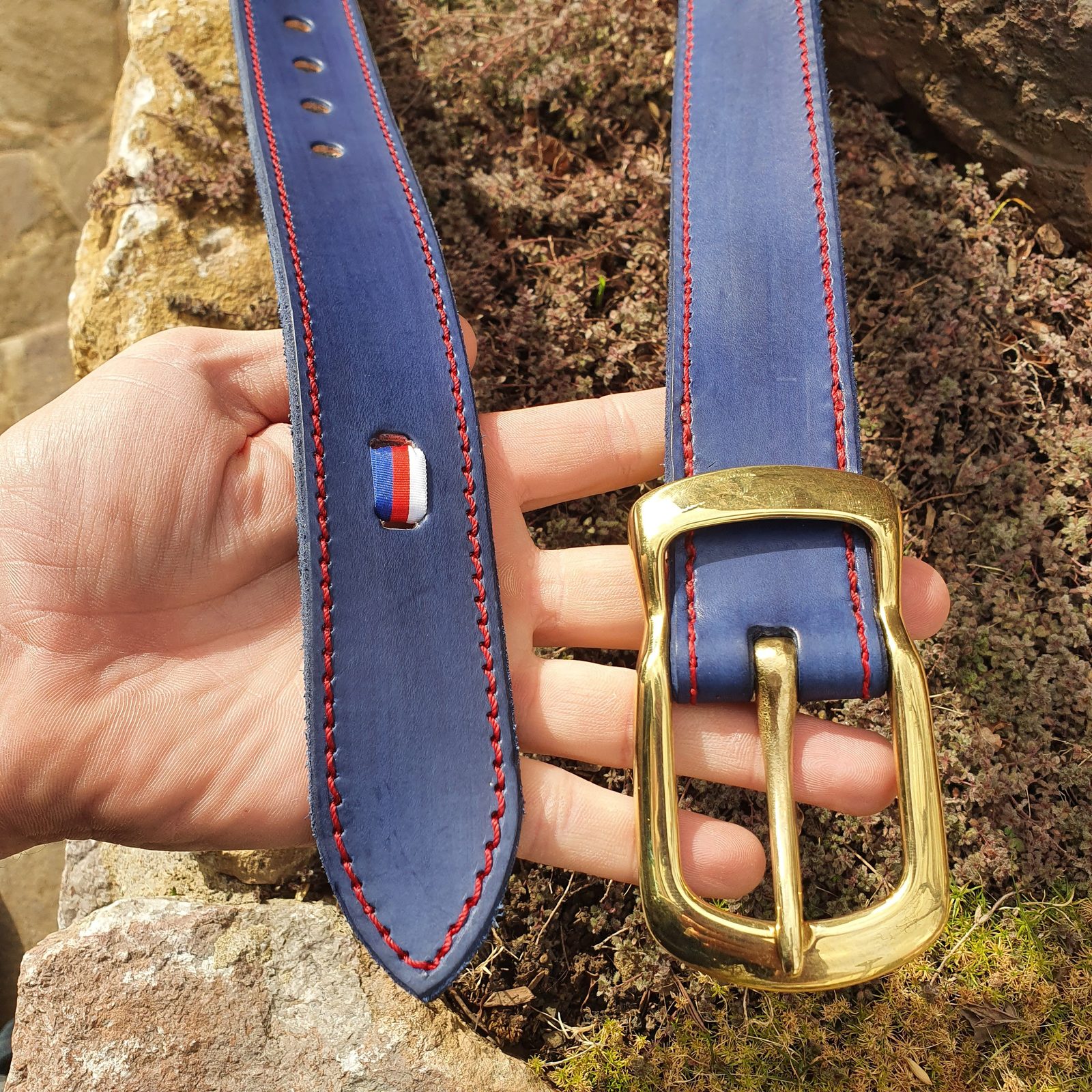 CZECH TRICOLOR, luxury leather belt Wulflund