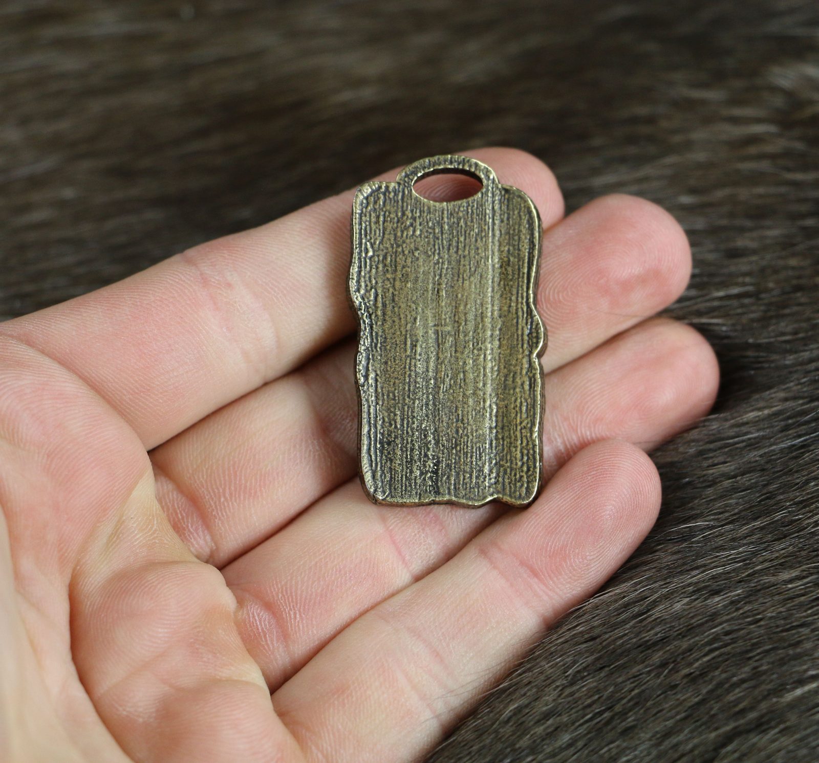 Gebo - rune amulet zinc old brass Wulflund