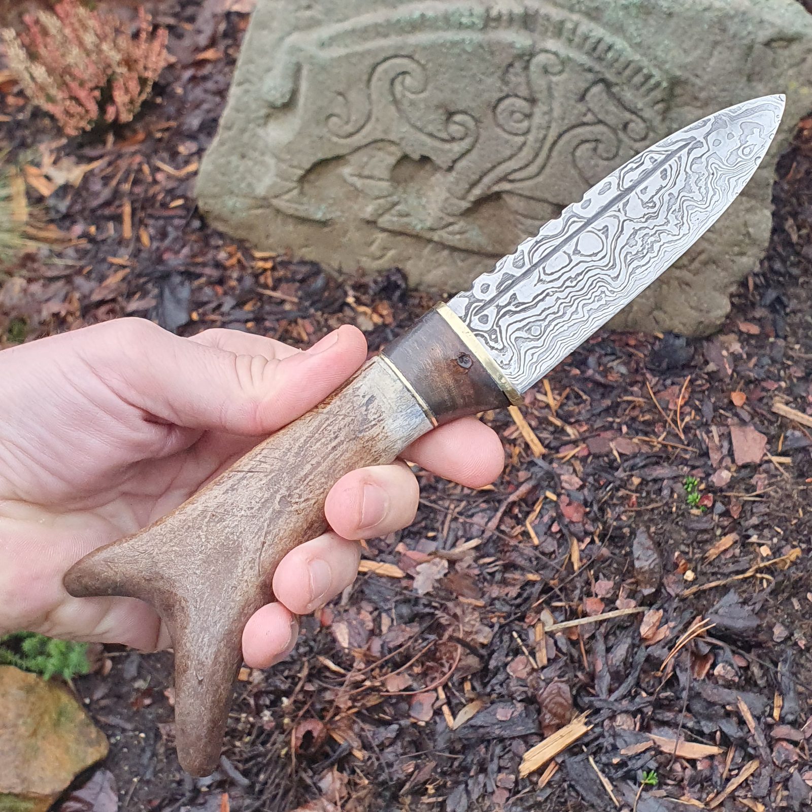Sgian Dubh, Scottish knife with antler Wulflund