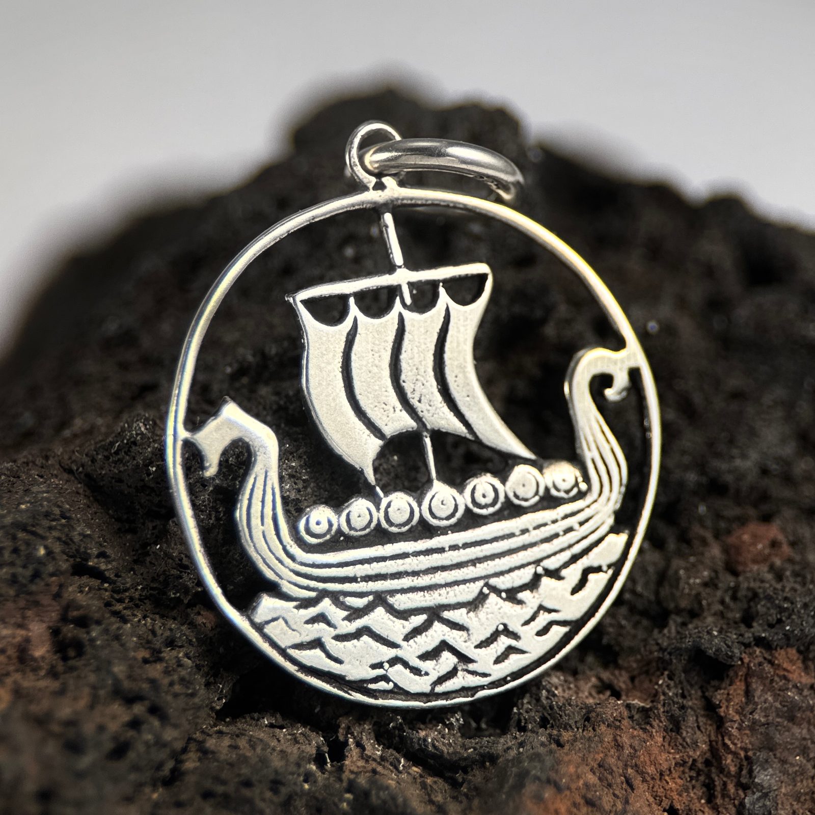 AFP Viking Drakkar Pendentif en Argent 925