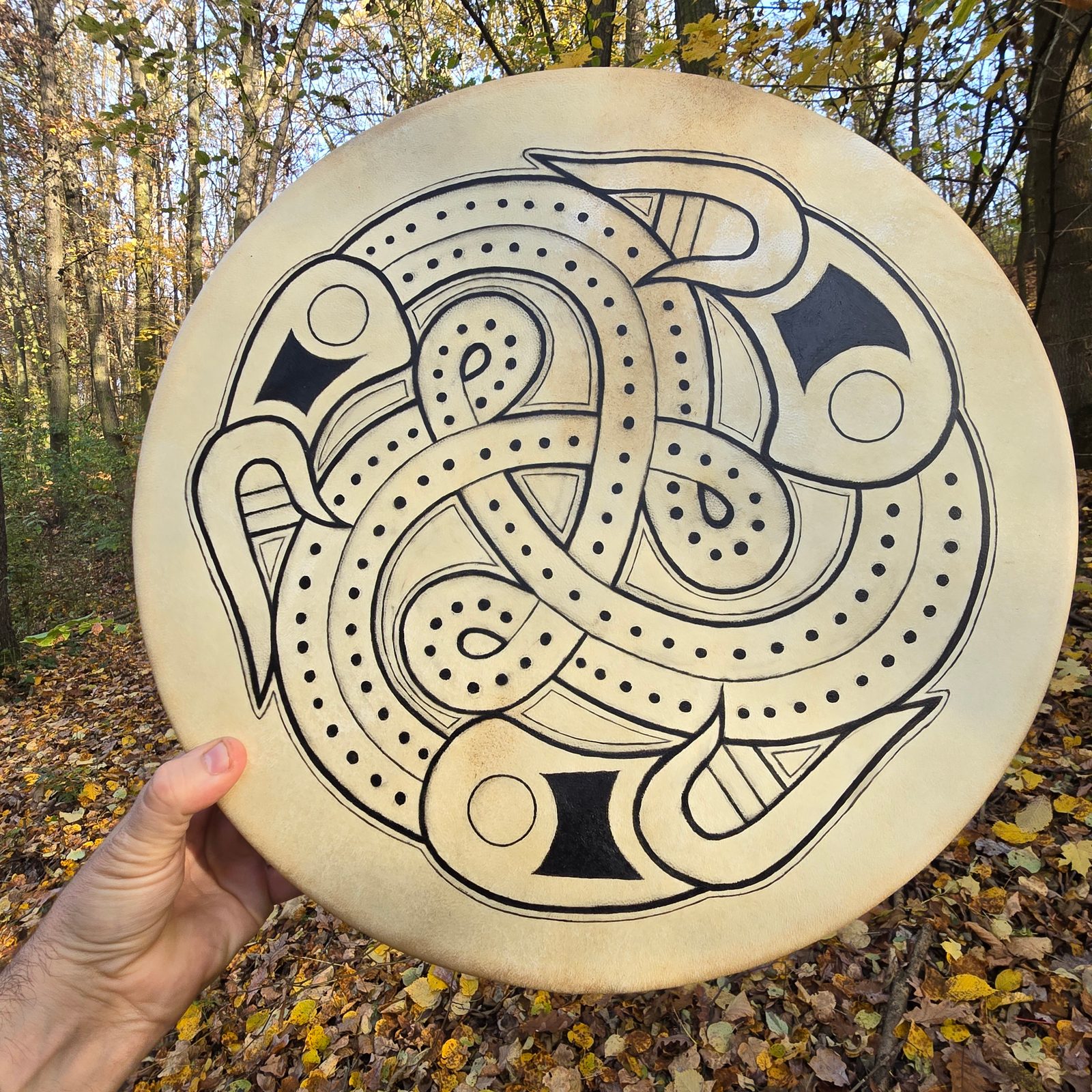 Tambour à Main Sur Cadre 25,4 Cm - Peau De Chèvre Naturelle, Batte Incluse - World Rhythm - 11