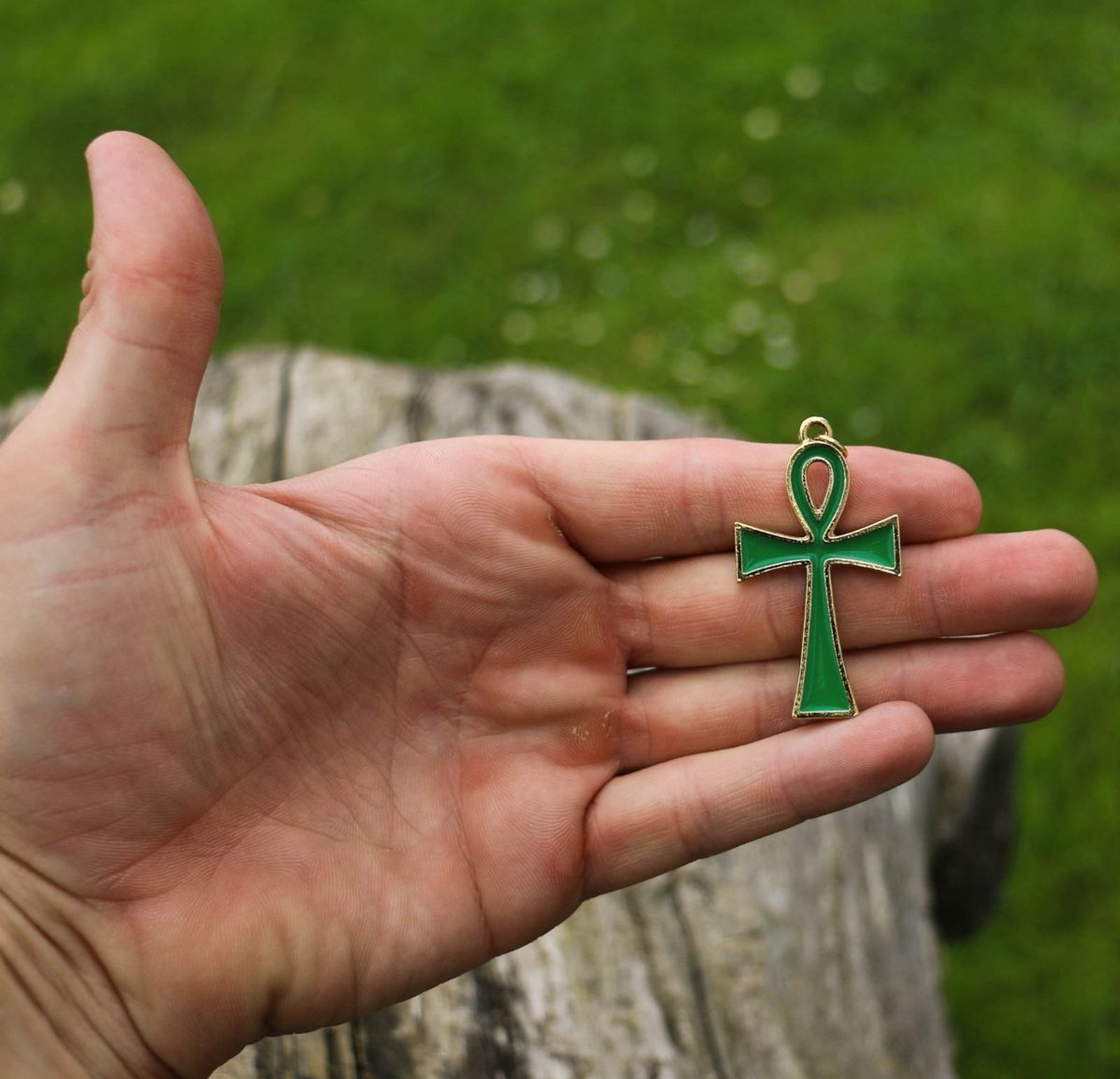 NILE CROSS ANKH - green Wulflund