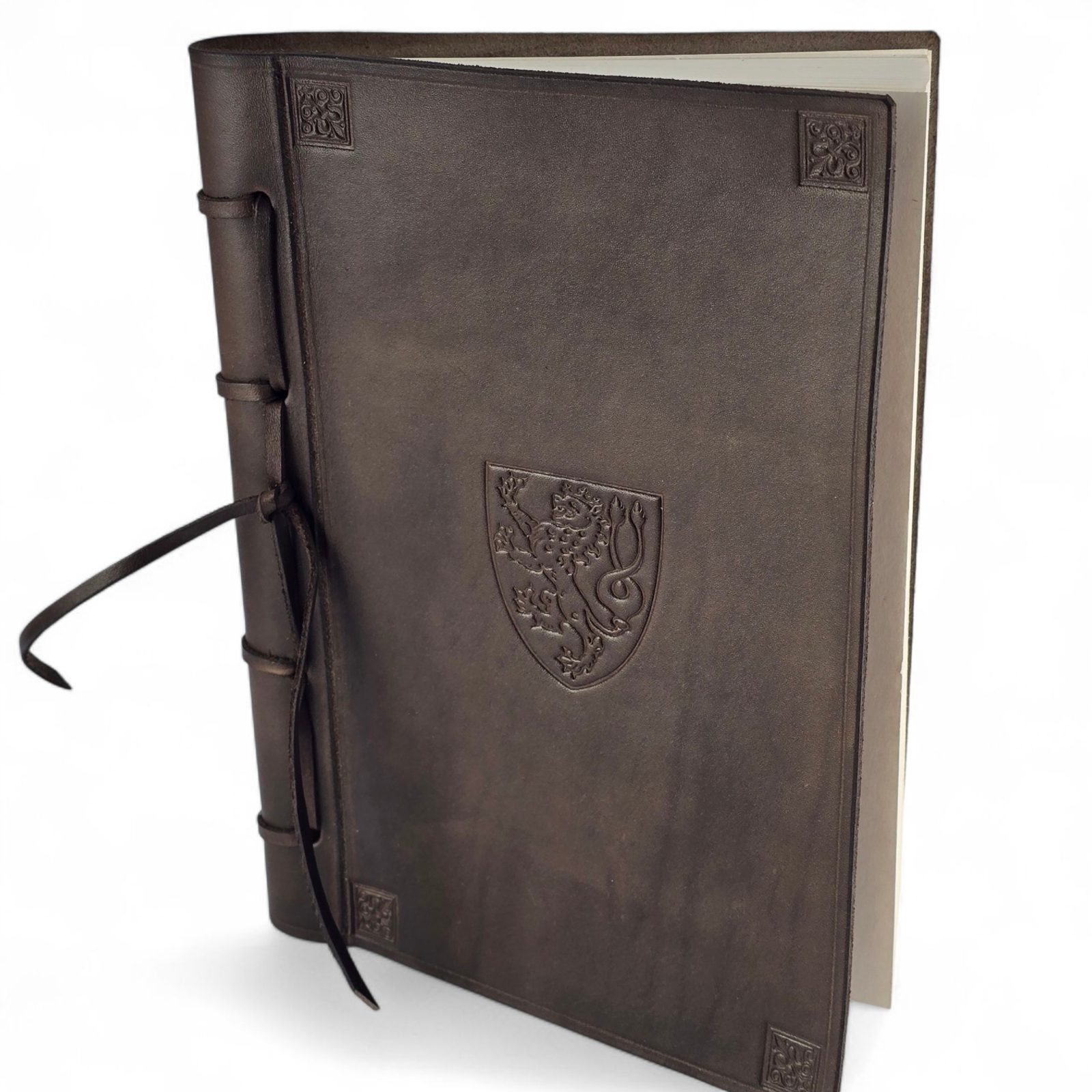 BOHEMIA, medieval leather notebook, unlined, brown Wulflund