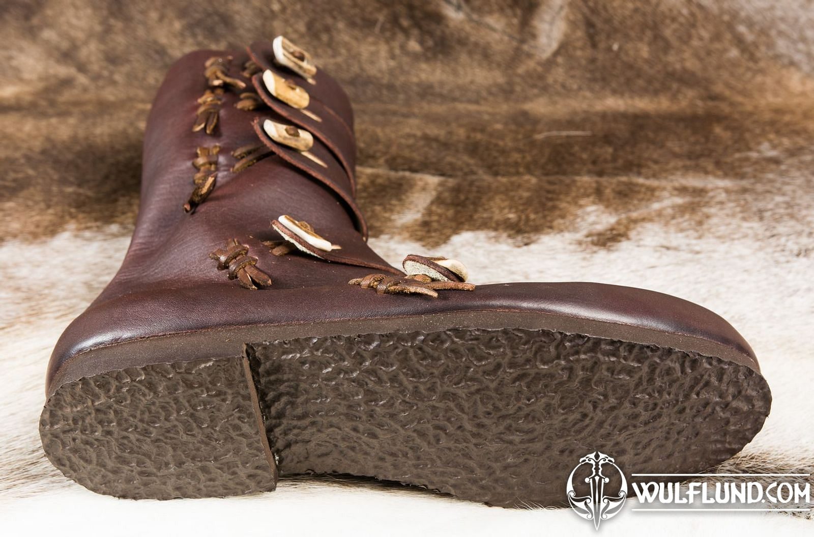 Bottes en cuir viking réplique Vikings début médiéval moyen âge chaussures vikin