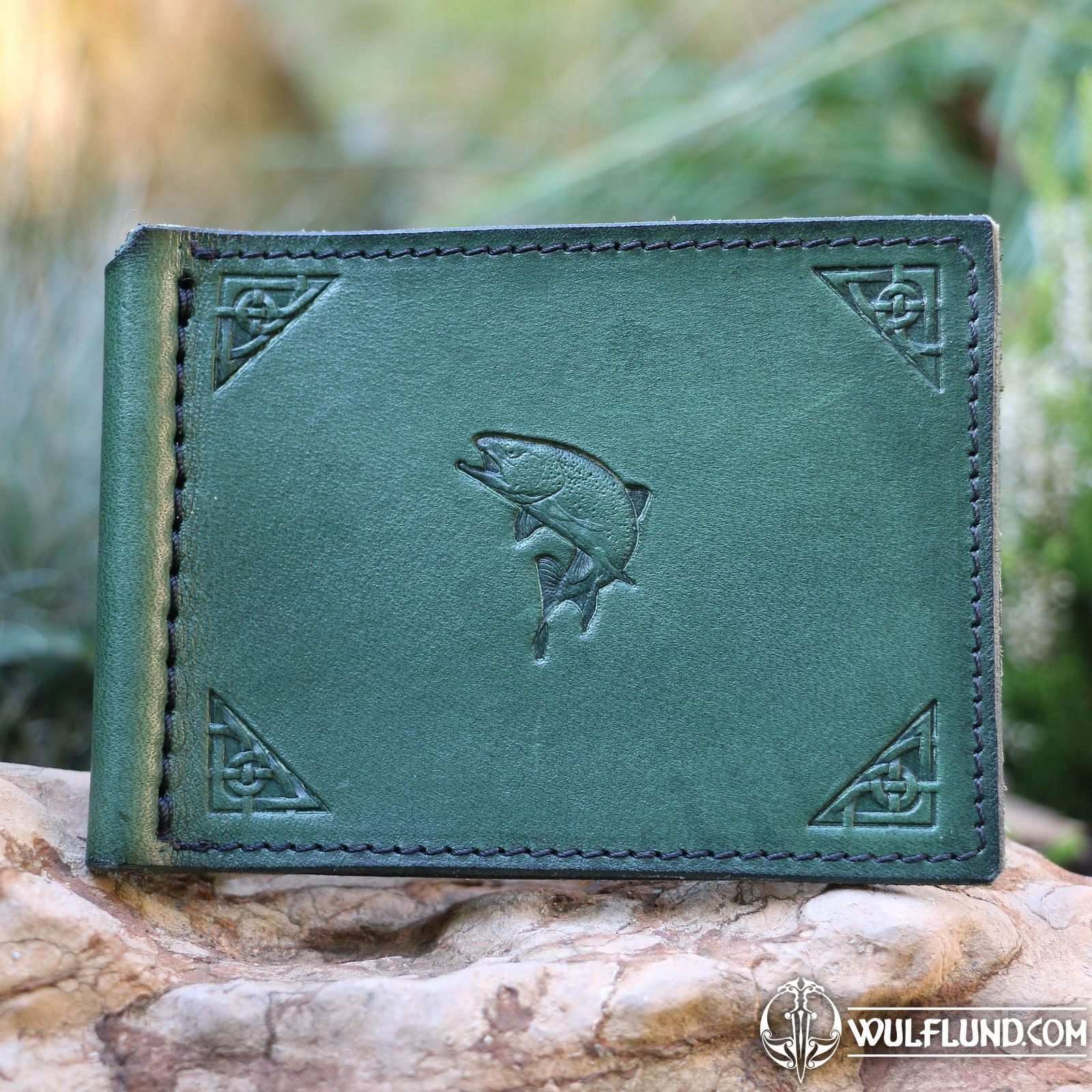 FISH, fish, leather wallet for FISHERMEN Drakkaria Leather Wallets ...