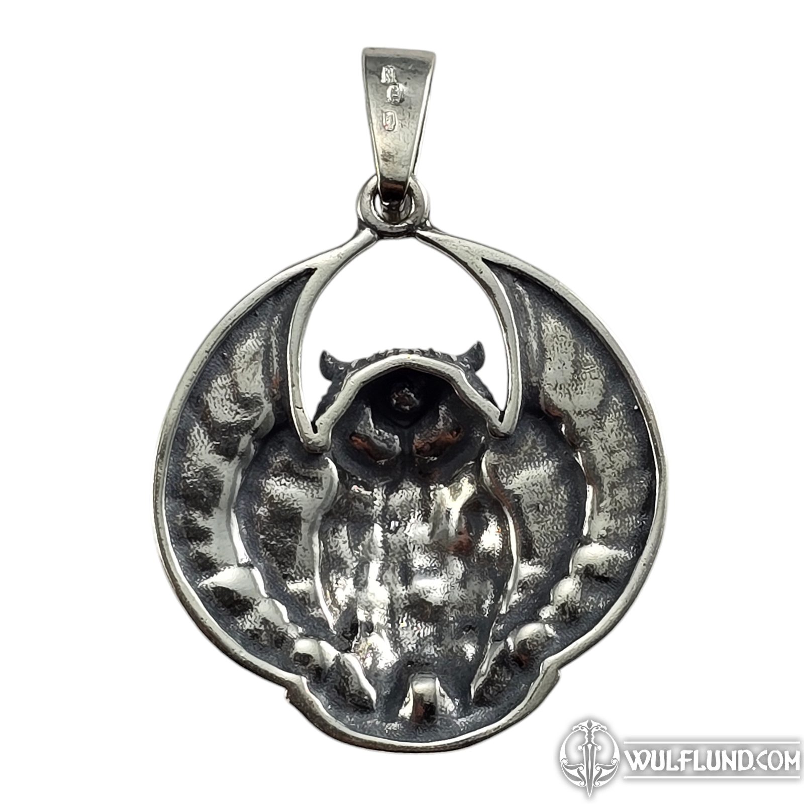 Pendentif Ancien Crabe En Argent 925 Avec Pierre Noire - Signature à Identifier