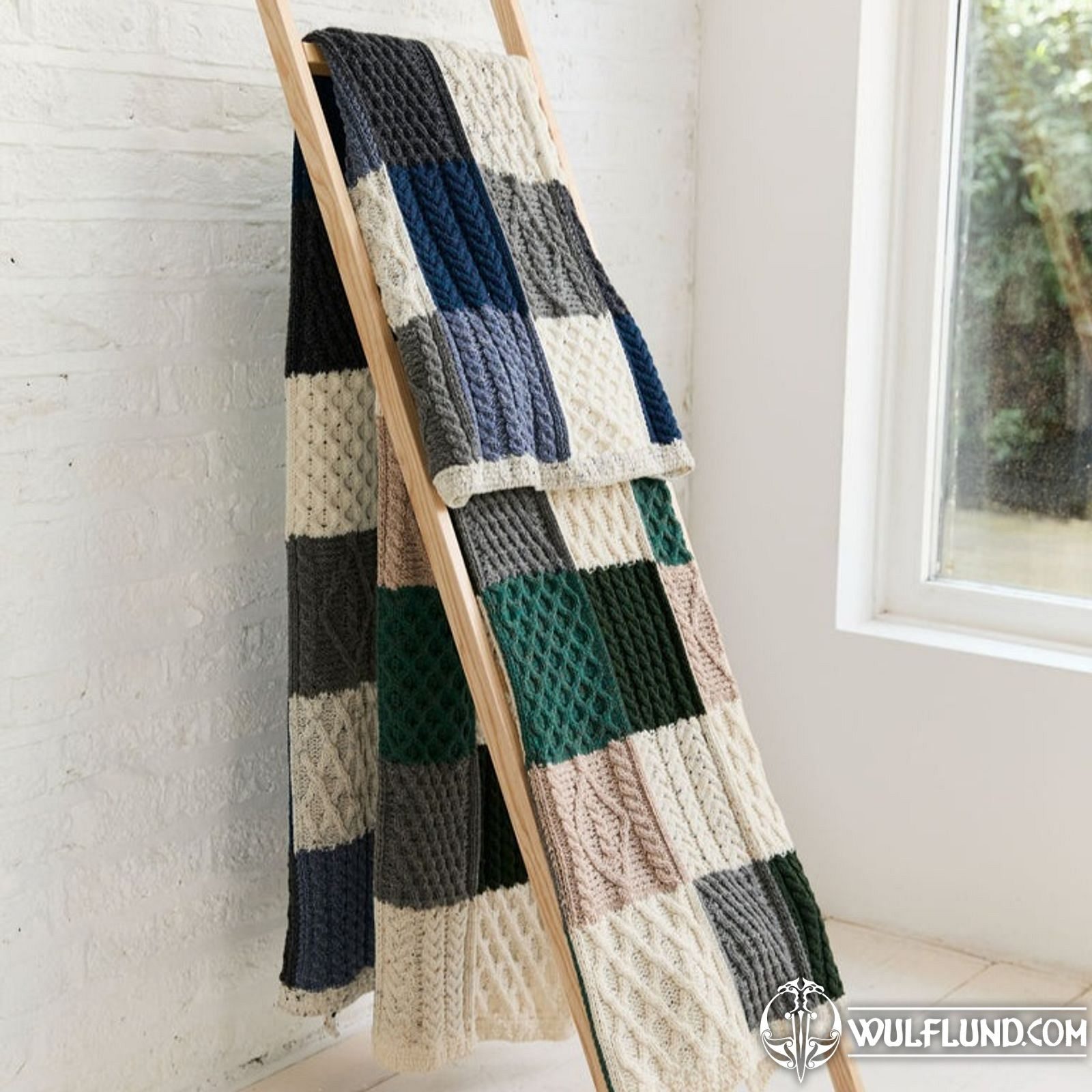 Irische Aran Überwurfdecke Aus Merinowolle – King Size (233 X 198 Cm), Superweich, Pastinaken-Farbe