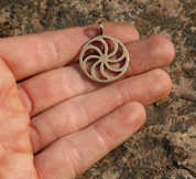 SUN SYMBOL III, BRONZE PENDANT - ANHÄNGER, HALSKETTEN