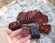 BLOODY RUNES - ELDER FUTHARK, SET OF WOODEN RUNES - RUNES