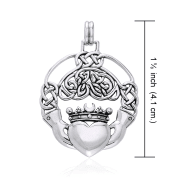 CELTIC KNOTTED CLADDAGH PENDANT - PENDENTIFS