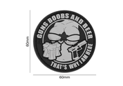 GUNS BOOBS AND BEER RUBBER NÁŠIVKA - PATCHES MILITAIRES