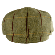 WOOL BLEND BAKER BOY HAT TWEED GREEN - HÜTE AUS IRLAND