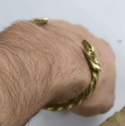 SNAKE, BRASS BRACELET - VIKING, SLAVES, BRACELETS CELTIQUES - BRONZE