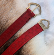 HEROLD, MEDIEVAL LEATHER BELT, RED - BELTS