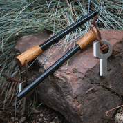 FIRESTEEL L WITH HANDLE AND SCRAPER AND LANYARD - BUSHCRAFT