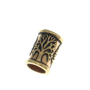 BEARD BEAD WITH TREE, BRONZE - BRONZE HISTORICAL JEWELS