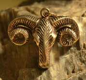 RAM, HEAD, BRONZE PENDANT - ZODIAC SIGNS