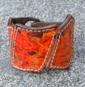 HELIOS, HANDCRAFTED LEATHER WRISTBAND - WRISTBANDS