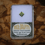 FACETED MOLDAVITE 1 CT SQUARE 6.5 X 6.5 MM ORIGINAL CZECH REPUBLIC - MOLDAVITES, CZECH