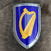 IRLAND, MEDIEVAL SHIELD - METALL, HANDGEFERTIGT - BEMALTE SCHILDE