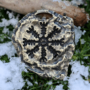 ÆGISHJÁLMUR - HELM OF AWE, MAGICAL AMULET, ICELAND, ZINC ANTIQUE BRASS - VIKING PENDANTS