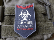 ZOMBIE ATTACK, 3D BLACKMEDIC RUBBER VELCRO PATCH - MILITARY PATCHES