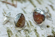 LEONARD, CUFFLINKS, SILVER AND AMBER - AMBER JEWELRY