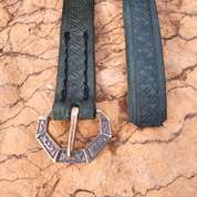 SALZBURG LEATHER BELT, XIII. STOL., GRÜN - GÜRTEL