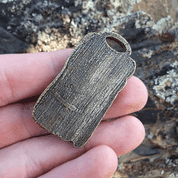 HAGALAZ RUNIC PENDANT ZINC ANT. BRASS - RUNENANHÄNGER